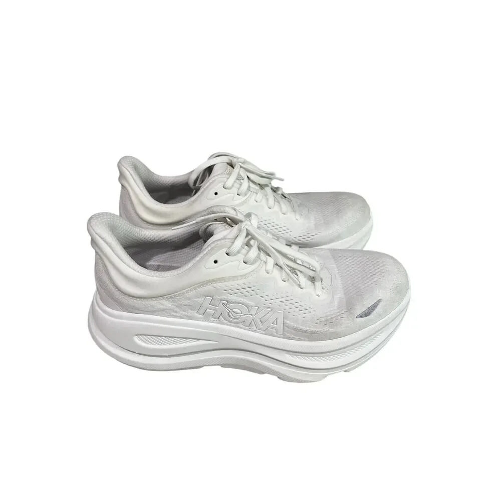 HOKA One One Bondi 9 Women’s 8 B White Running Walking Shoes 1162012 WWH